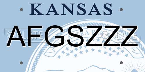 AFGSZZZ Kansas License Plate