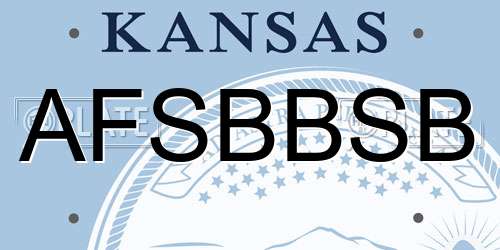 AFSBBSB Kansas License Plate