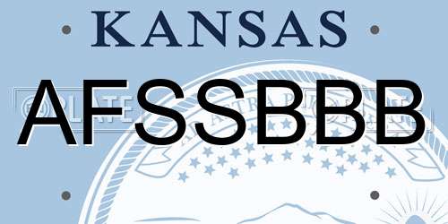AFSSBBB Kansas License Plate