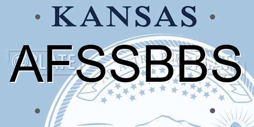 AFSSBBS Kansas License Plate