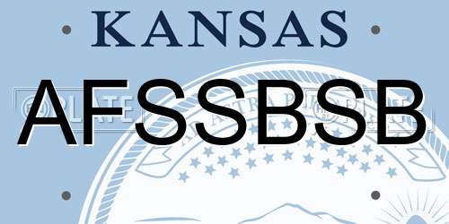 AFSSBSB Kansas License Plate
