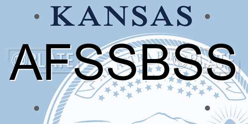 AFSSBSS Kansas License Plate