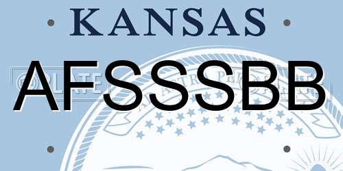 AFSSSBB Kansas License Plate