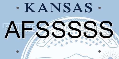 AFSSSSS Kansas License Plate