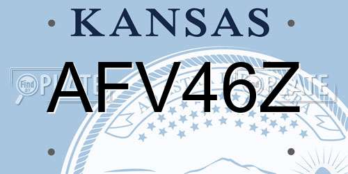 AFV46Z Kansas License Plate