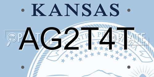AG2T4T Kansas License Plate