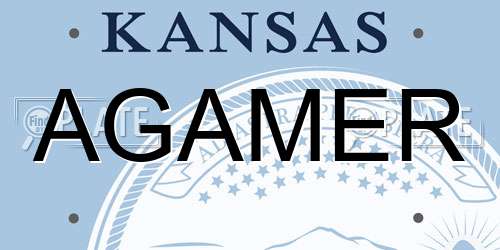 AGAMER Kansas License Plate