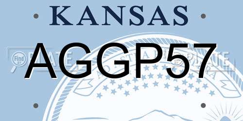 AGGP57 Kansas License Plate