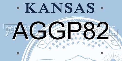 AGGP82 Kansas License Plate