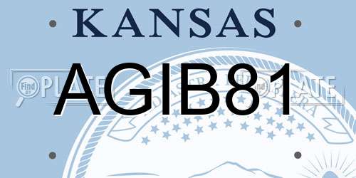 AGIB81 Kansas License Plate