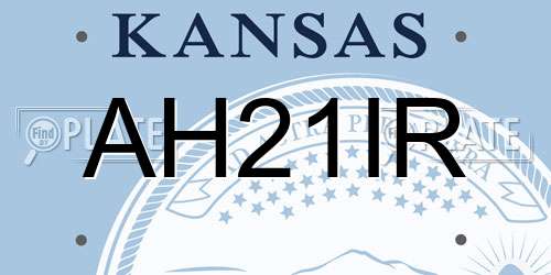 AH21IR Kansas License Plate