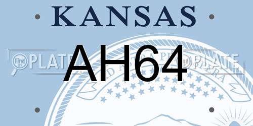 AH64 Kansas License Plate