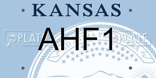 AHF1 Kansas License Plate