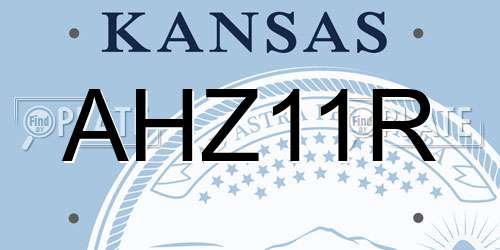 AHZ11R Kansas License Plate