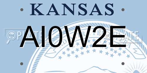 AI0W2E Kansas License Plate