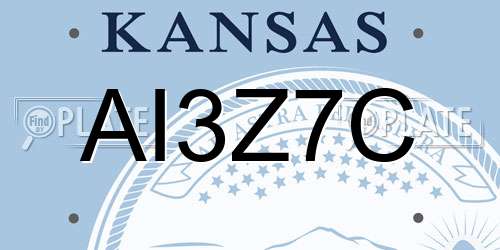 AI3Z7C Kansas License Plate