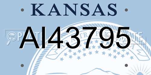 AI43795 Kansas License Plate