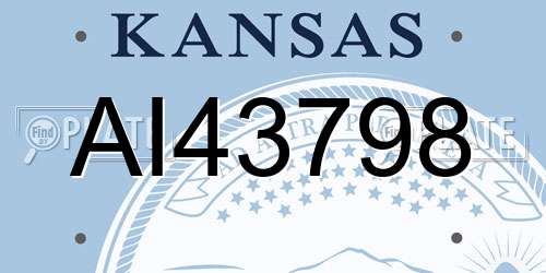 AI43798 Kansas License Plate