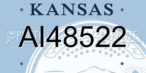 AI48522 Kansas License Plate