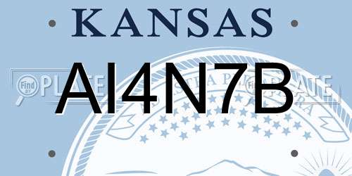 AI4N7B Kansas License Plate