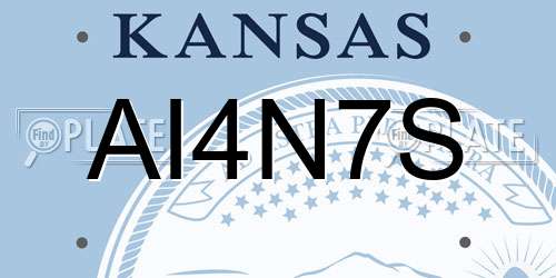 AI4N7S Kansas License Plate