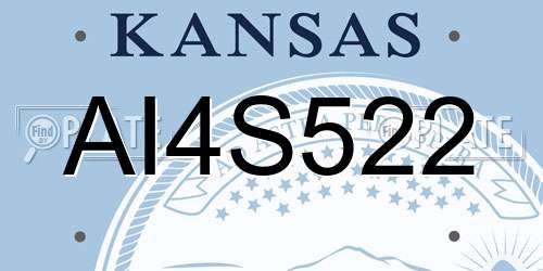 AI4S522 Kansas License Plate