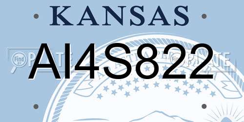 AI4S822 Kansas License Plate