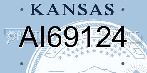 AI69124 Kansas License Plate