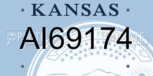 AI69174 Kansas License Plate