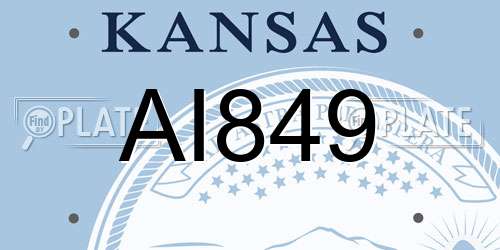 AI849 Kansas License Plate