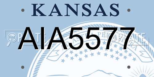 AIA5577 Kansas License Plate