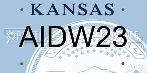 AIDW23 Kansas License Plate