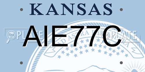 AIE77C Kansas License Plate