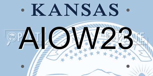 AIOW23 Kansas License Plate