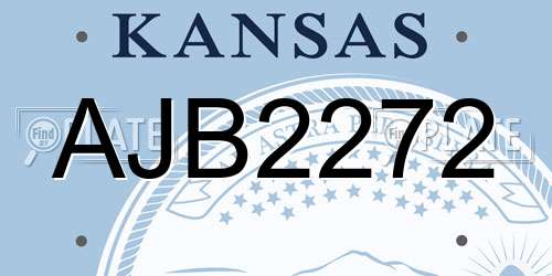 AJB2272 Kansas License Plate