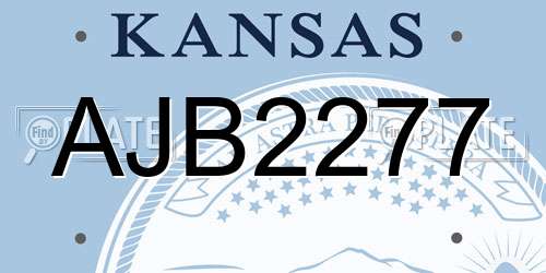 AJB2277 Kansas License Plate