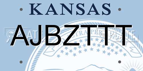 AJBZTTT Kansas License Plate