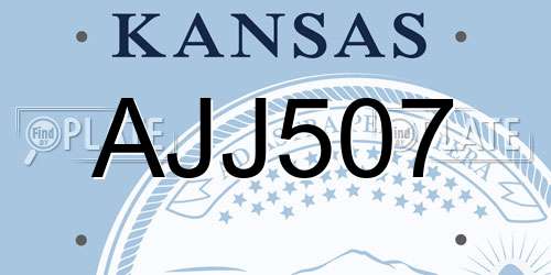AJJ507 Kansas License Plate
