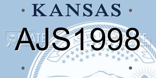 AJS1998 Kansas License Plate