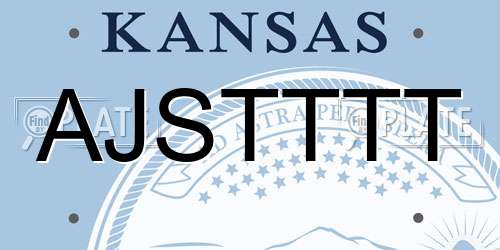 AJSTTTT Kansas License Plate