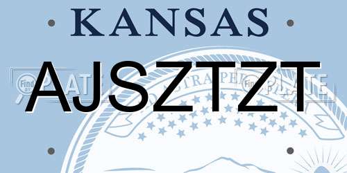 AJSZTZT Kansas License Plate