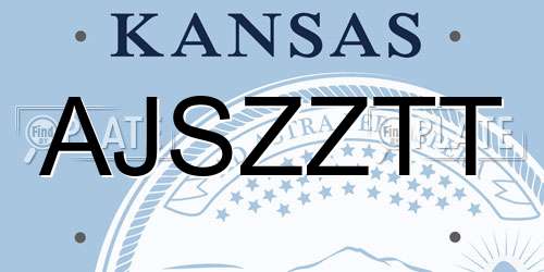 AJSZZTT Kansas License Plate