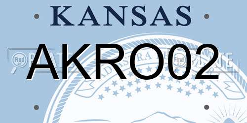 AKRO02 Kansas License Plate