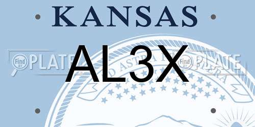 AL3X Kansas License Plate
