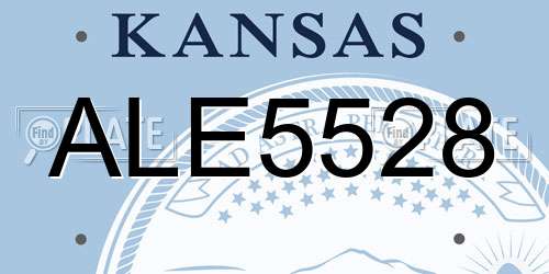 ALE5528 Kansas License Plate