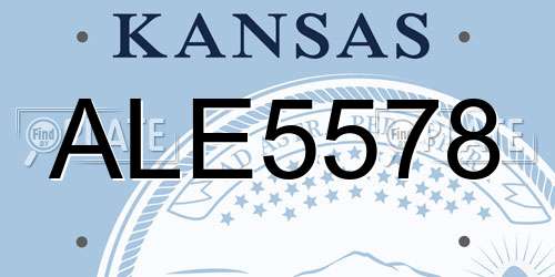 ALE5578 Kansas License Plate