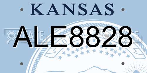 ALE8828 Kansas License Plate