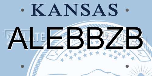 ALEBBZB Kansas License Plate