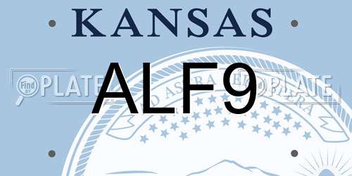 ALF9 Kansas License Plate