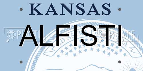 ALFISTI Kansas License Plate